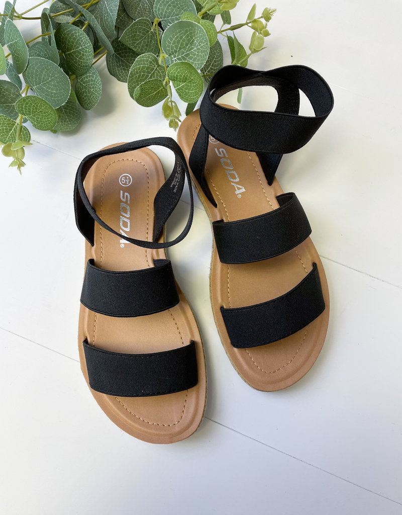 Soda Cece Strappy Sandals - Black