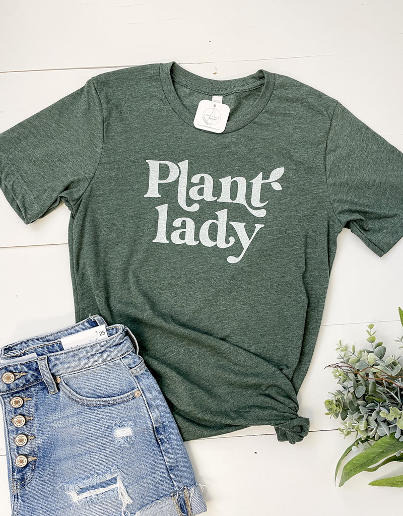 "Plant Lady" Graphic tee - Forest Green