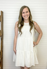 Gilli Annalisa Tiered Mini Dress - Off White