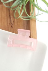 Courtney Clear Hair Claw - Pink