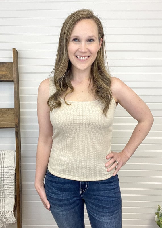 Nicole Cable Knit Tank Top