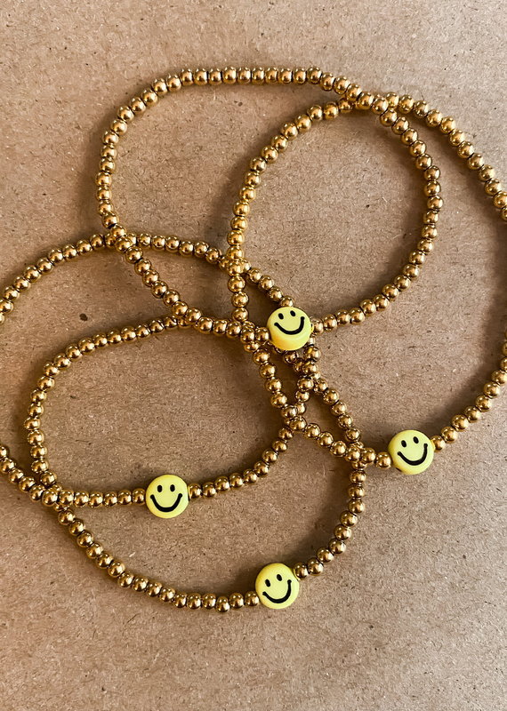 Yellow Smiley Gold Bracelet