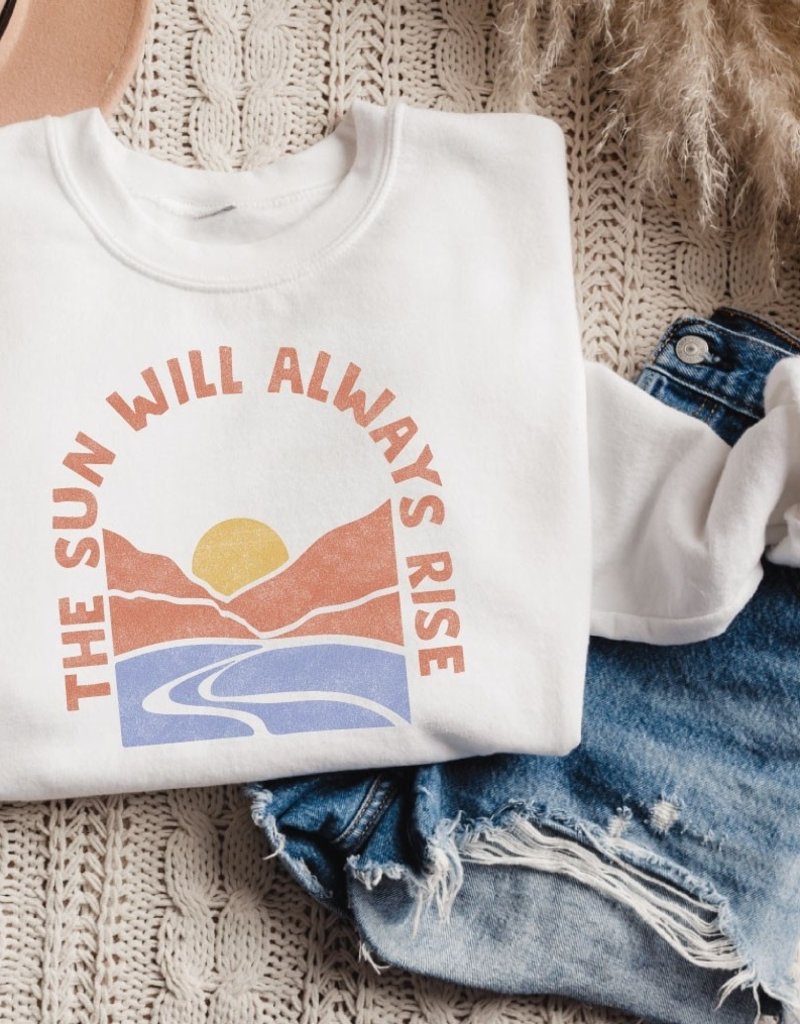 Oat Collective "The Sun Will Always Rise" Sweatshirt - Vintage White