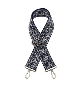 Paisley Guitar Strap - Navy