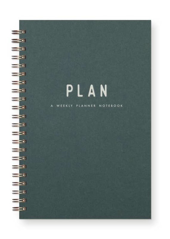 Simple Plan Undated Weekly Planner: Forest Green Cover