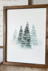 Winter Tree Watercolor Sign 17x13