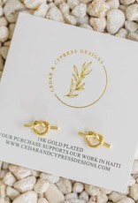 Tie the Knot Earrings - Gold