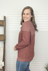 Staccato Rudie Brushed Knit Top - Marsala