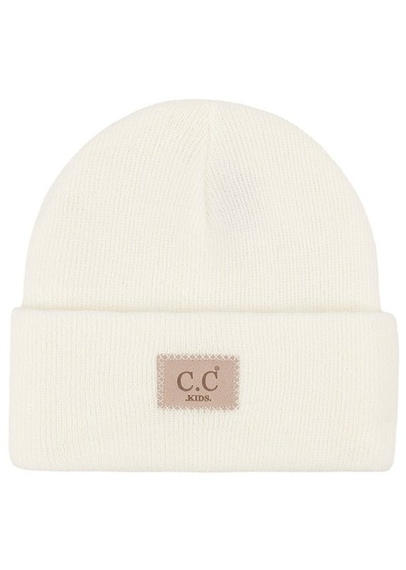 C.C. Kids Classic Rib Beanie - Ivory