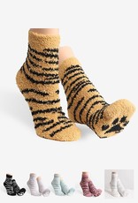 Tiger Print Fuzzy Socks