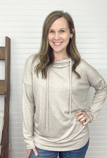 Staccato Carson Cowl Neck Top - Taupe
