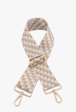 Checkered Guitar Strap - Multi-Beige