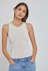 Be Cool Lia High Neck Jersey Tank (2 Colors)