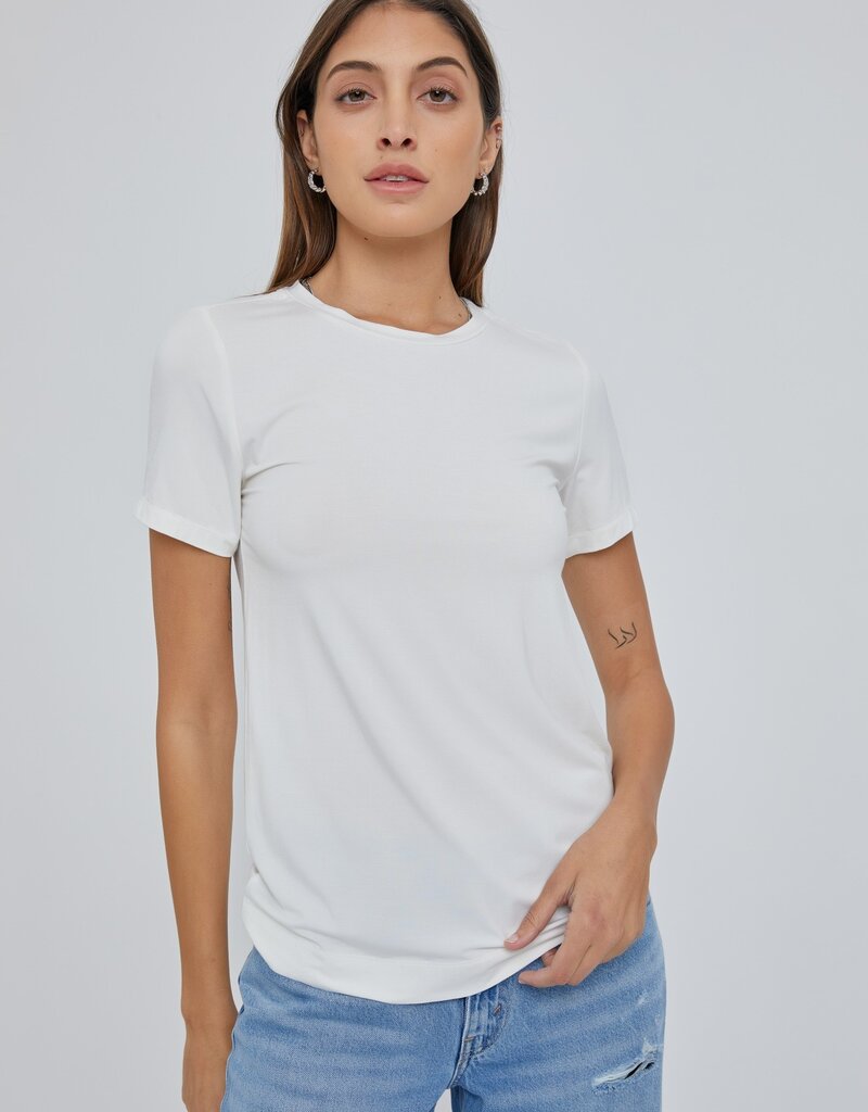 Be Cool Casey Basic Tee - Ivory