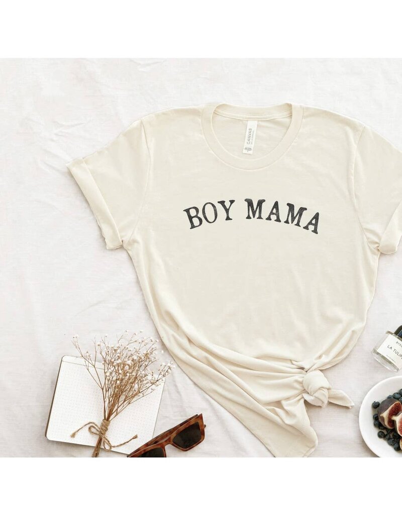 Boy Mama Graphic Tee - Vintage White