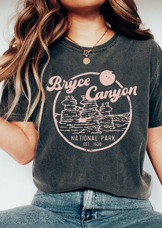 Olive and Ivory Vintage Bryce Canyon Graphic Tee - Pepper - FINAL SALE