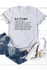 Olive and Ivory Autumn Graphic Tee - Heather Grey/Black