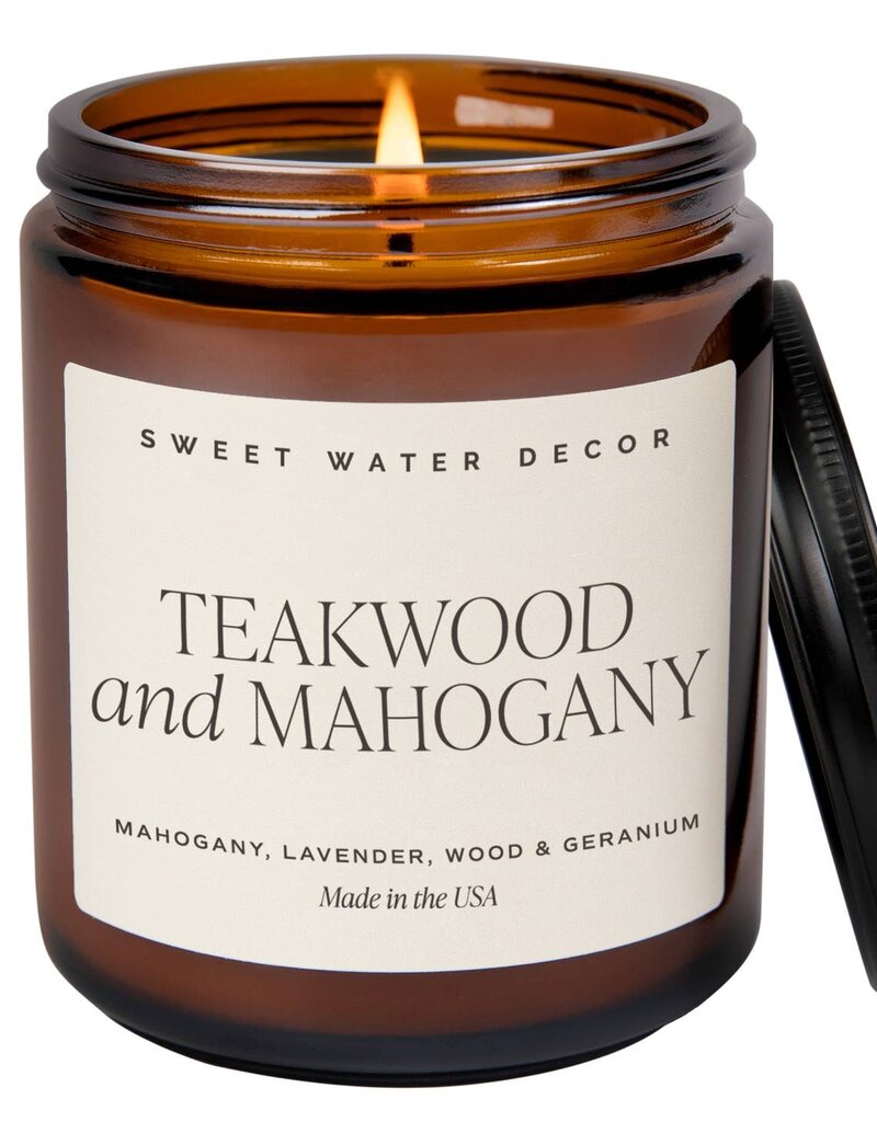 Sweet Water Decor Teakwood and Mahogany Soy Candle - 9oz