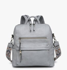 Jen & Co. Amy Convertible Backpack w/ Guitar Strap - Dusty Blue