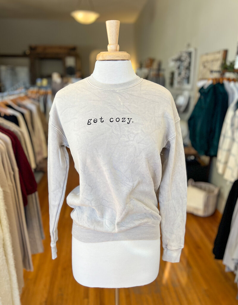 Get Cozy Sweatshirt - White Dove - Cedar & Sage Boutique