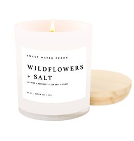 Sweet Water Decor Wildflowers and Salt Soy Candle - 11oz