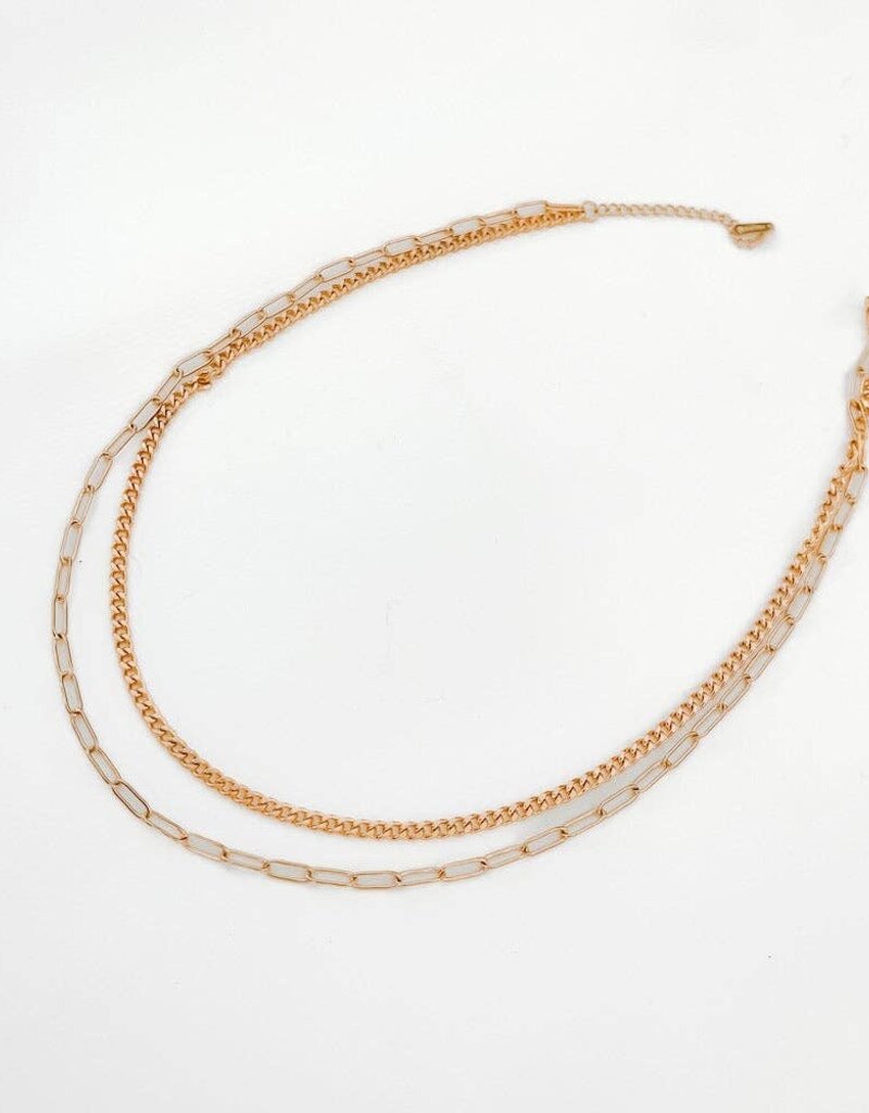 Pretty Simple Rope Chain Layered Necklace - Champagne