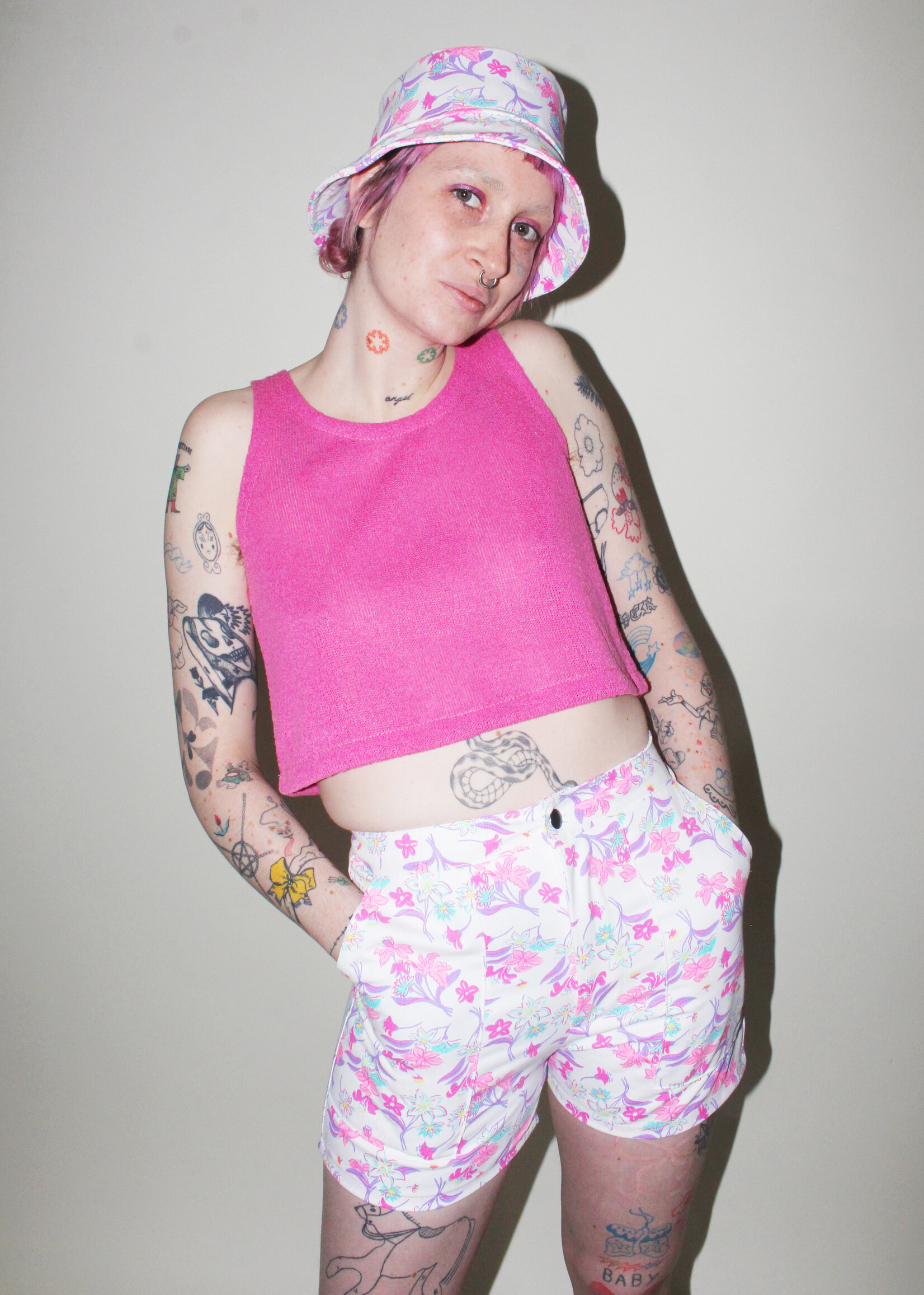 Studio Citizen Studio Citizen Shorts in Pink Floral Denim