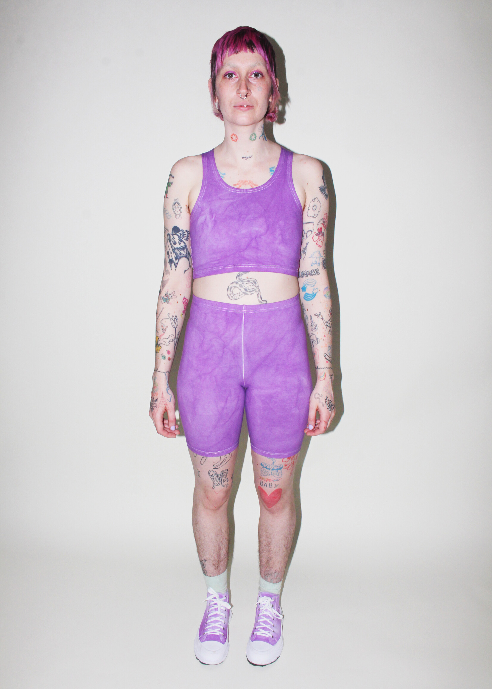 Studio Citizen Studio Citizen Bike Shorts in Purple Dye