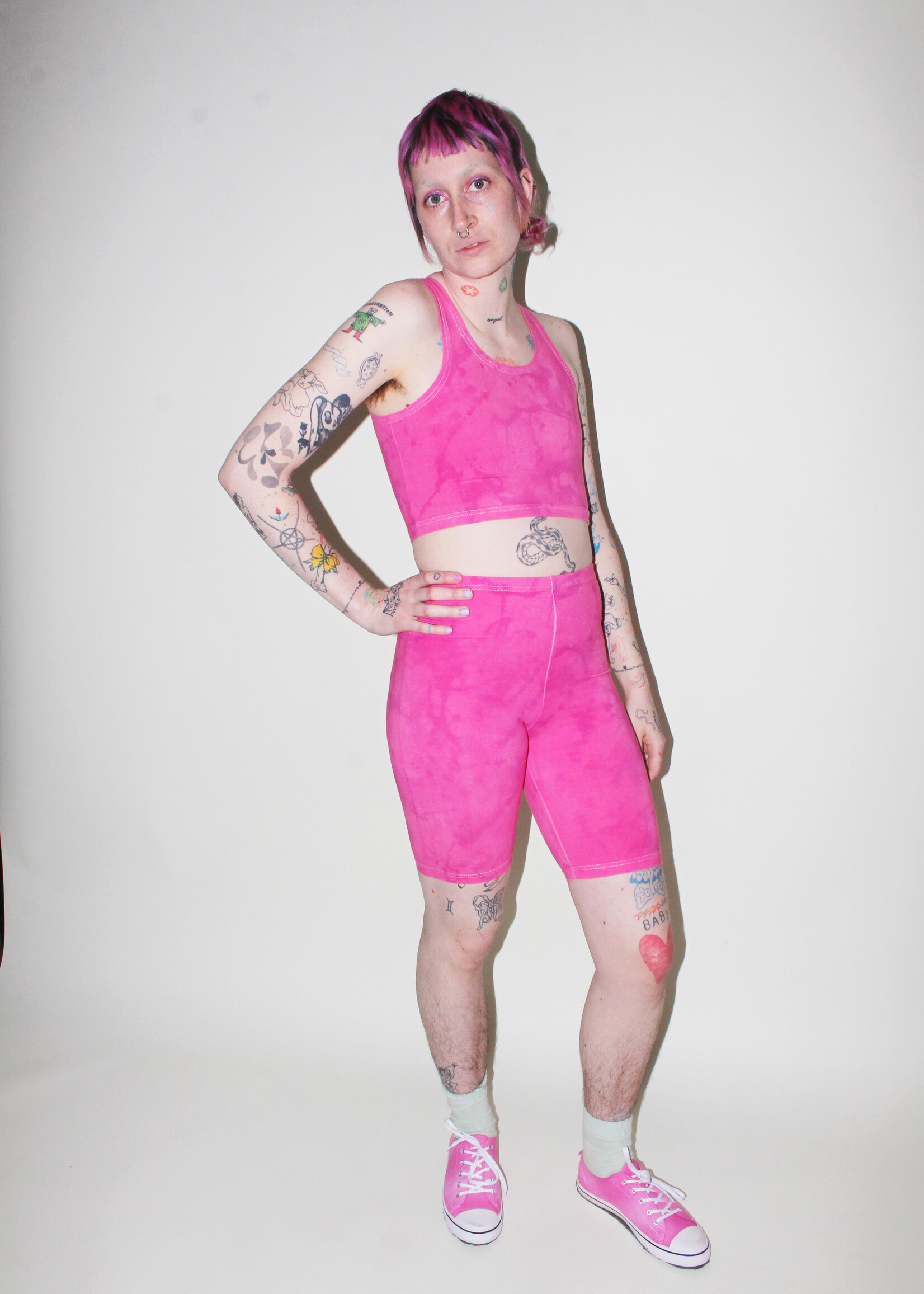 Studio Citizen Studio Citizen Bike Shorts in Pink Dye