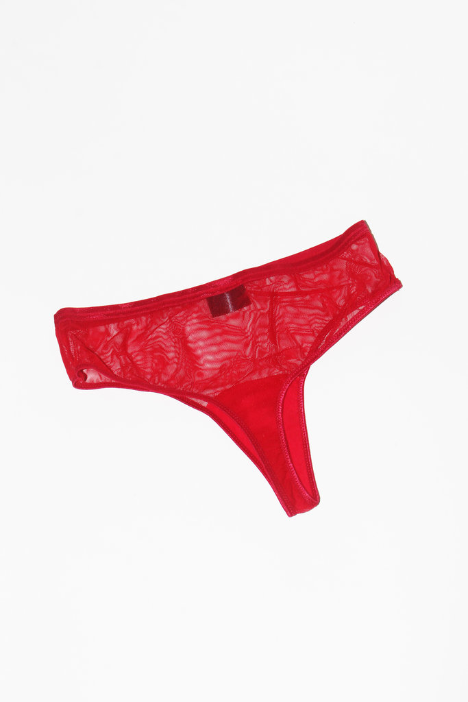 Stay Soft Stay Soft - Thong in Red Mesh