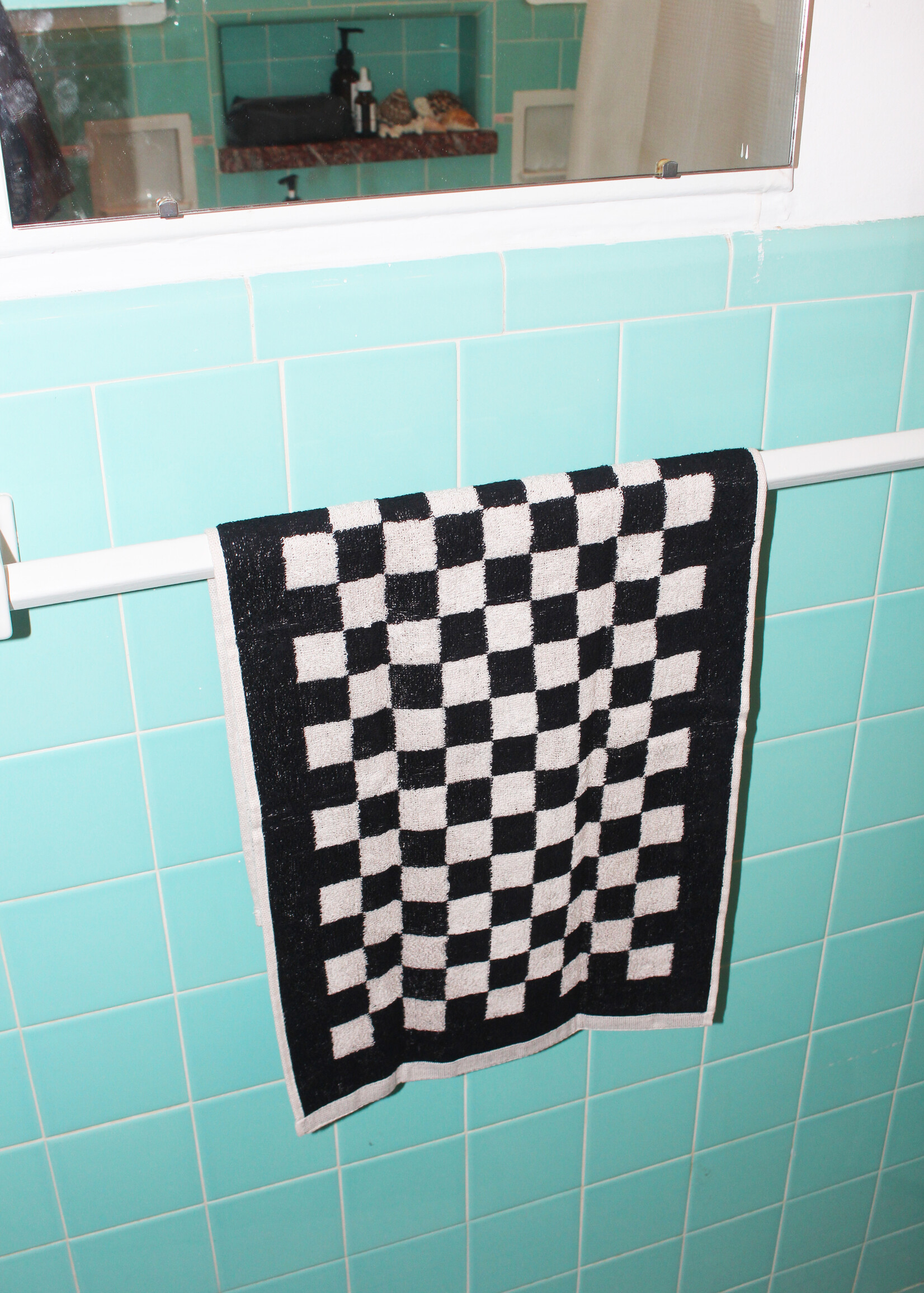 Black + White Checkered Towels