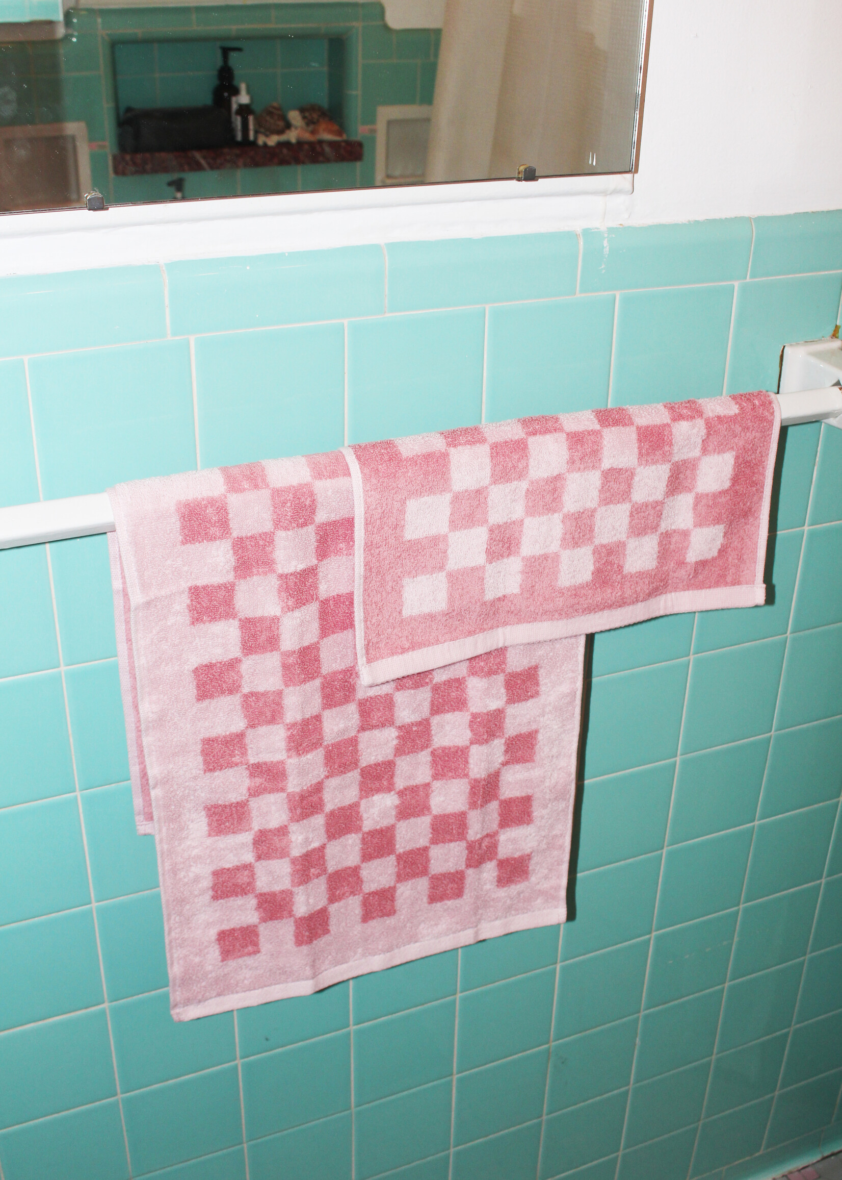 Pink Checkered Towels
