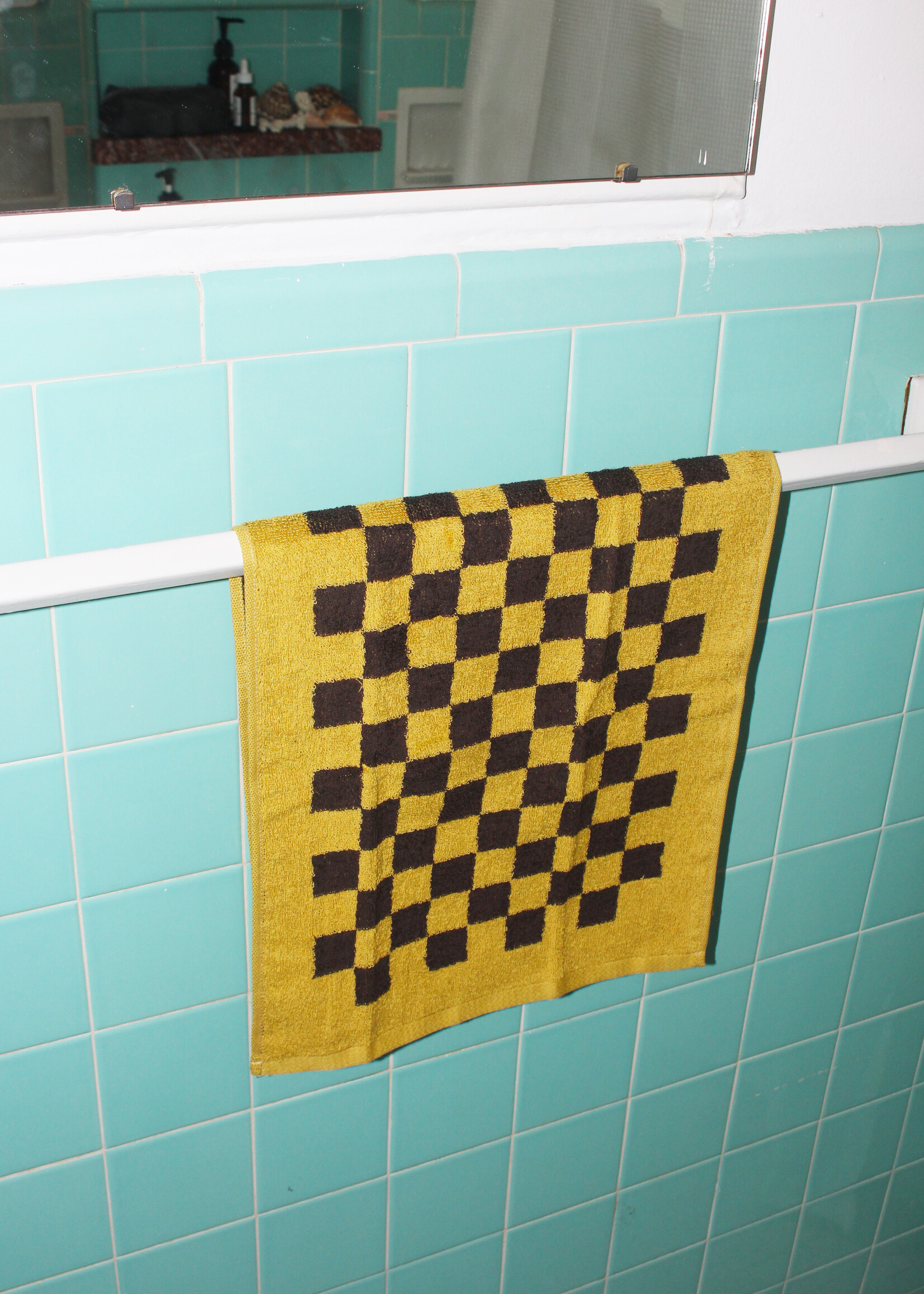 Mustard Checkered Towels