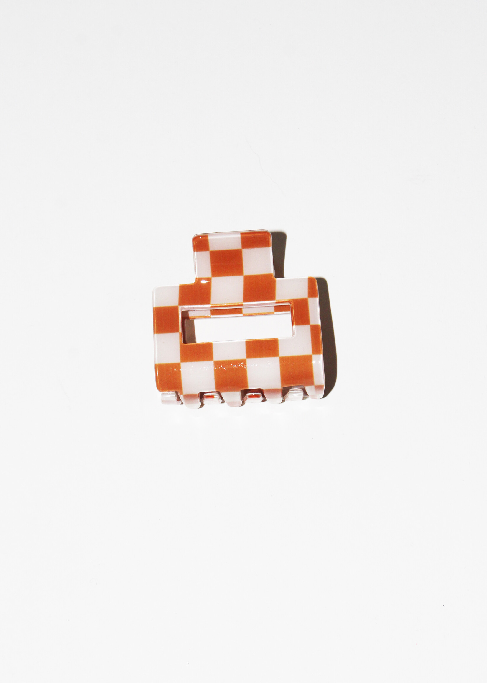 Checkered Rectangle Hair Claw