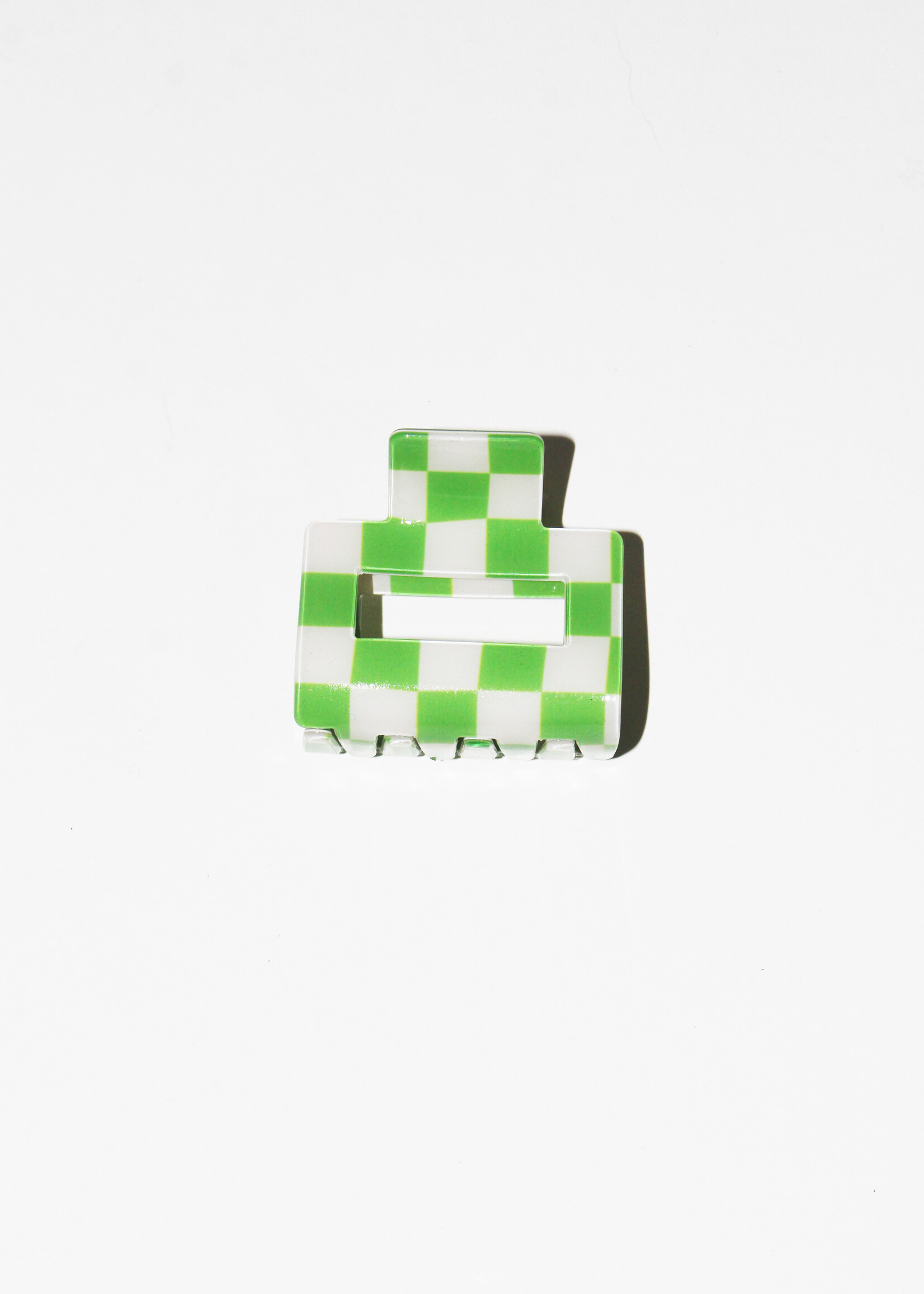 Checkered Rectangle Hair Claw