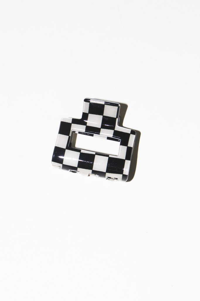 Checkered Rectangle Hair Claw