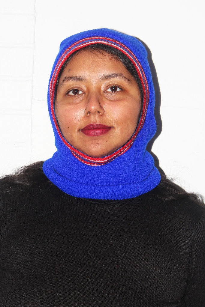 Studio Citizen Studio Citizen Upcycled Balaclava in Royal Blue Knit and Striped Knit