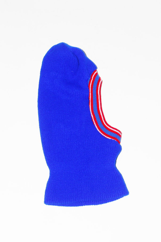 Studio Citizen Studio Citizen Upcycled Balaclava in Royal Blue Knit and Striped Knit
