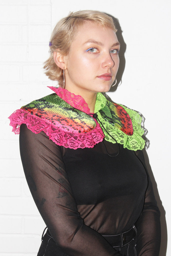 MOLE MOLE Upcycled Collar in Colorful Snakeskin Print