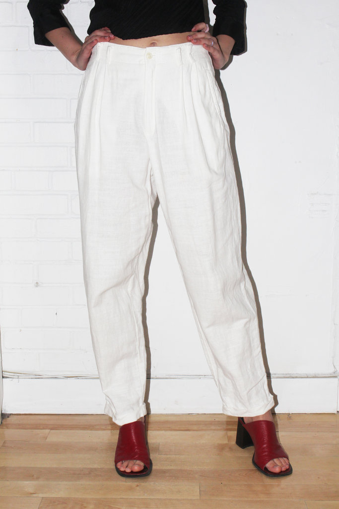 Vintage Vintage White Linen Pants - S/M