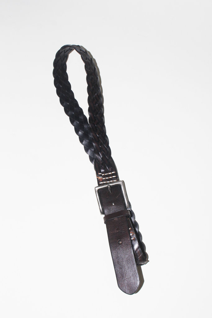 Vintage Vintage Dark Brown Braided Belt