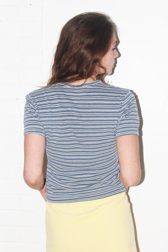 Vintage Blue Stripe T-shirt - S
