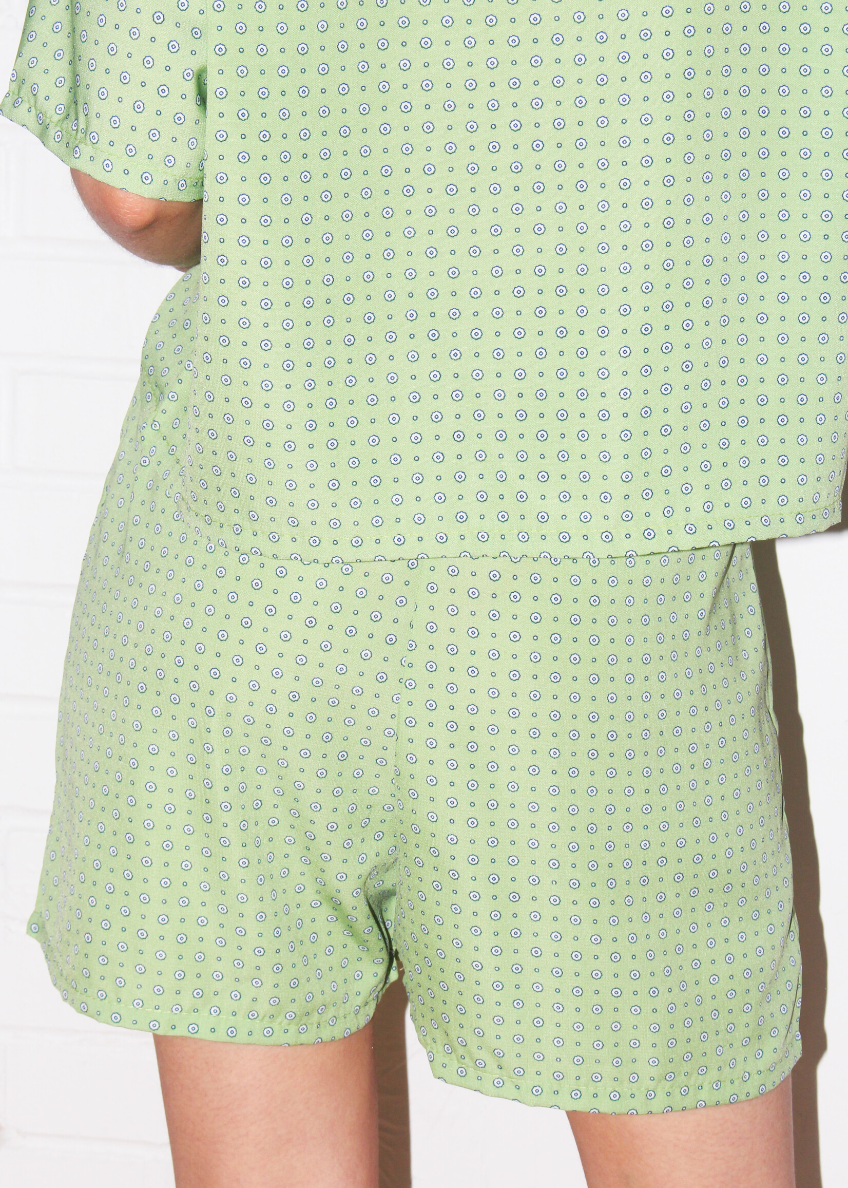 Studio Citizen Studio Citizen Drawstring Boxer Shorts in Green Flower Print