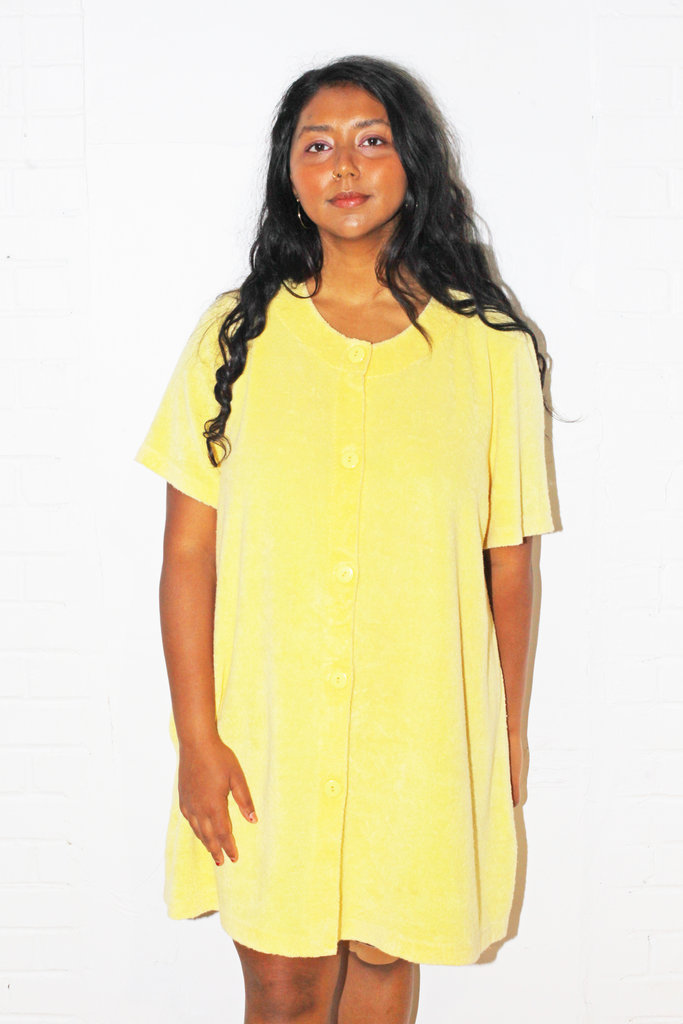 Vintage Vintage Yellow Towel Dress - XL/2XL