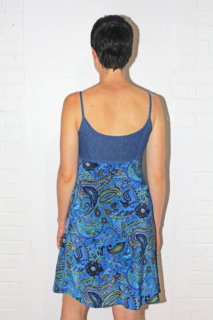 Vintage Vintage Denim Paisley Print Dress - S