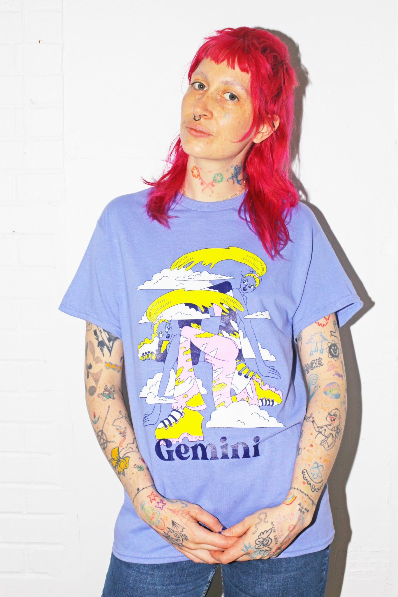 SPLL Girl Zodiac T-Shirts - Gemini - CITIZEN VINTAGE, image size:1366x2048