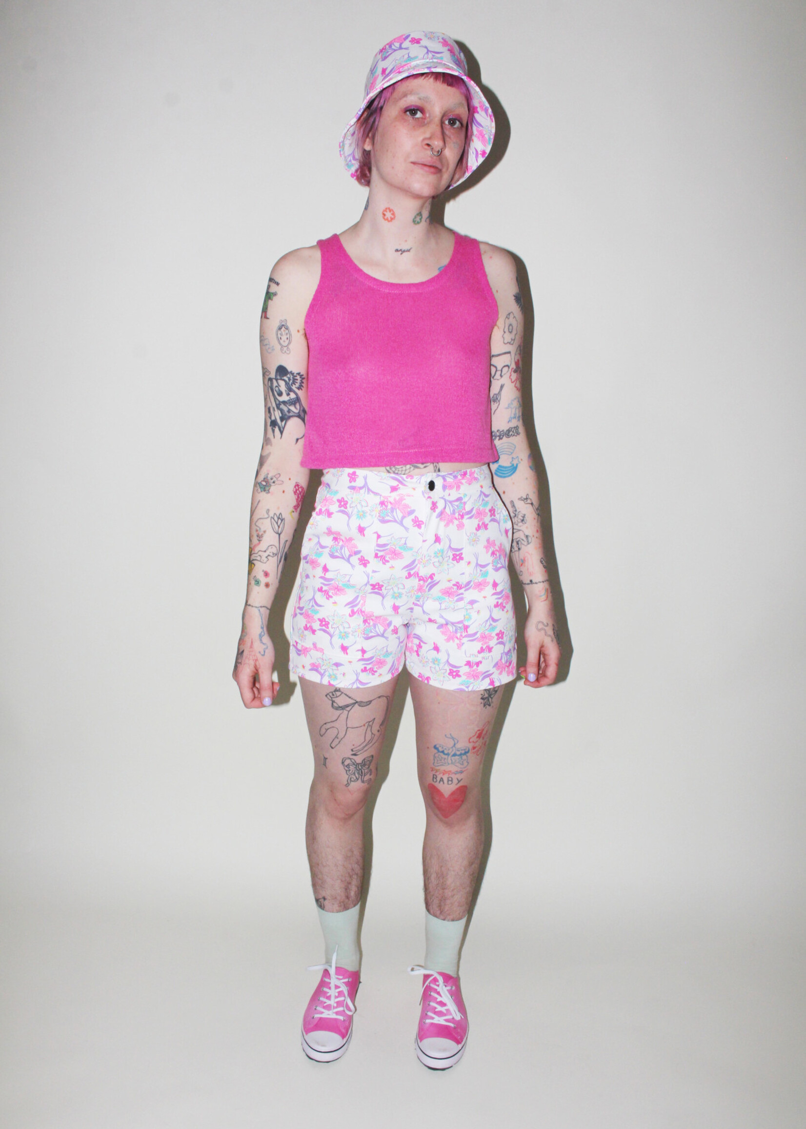 Studio Citizen Studio Citizen Shorts in Pink Floral Denim
