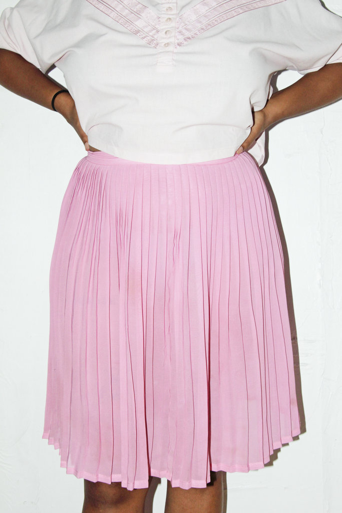 Vintage Vintage Pink Pleated Skirt - M