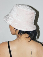 Studio Citizen Bucket Hat in Baby Pink Velvet