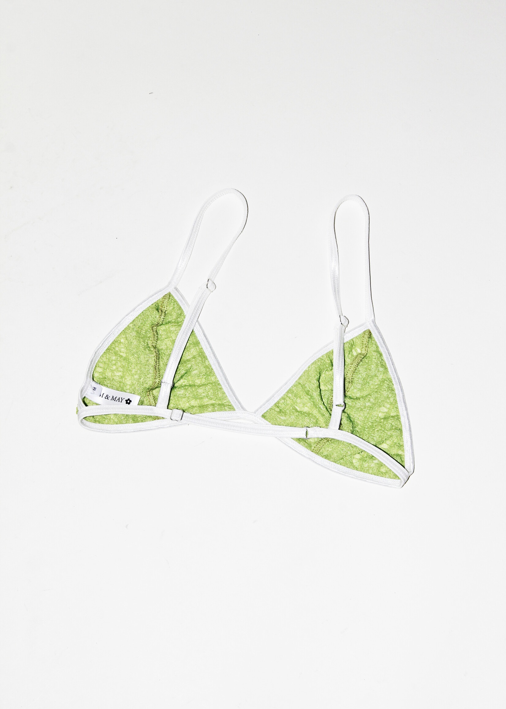 Studio Citizen x Em & May Em & May x Studio Citizen Triangle Bra in Green Knit